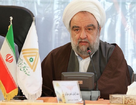 Hojjatoleslam Mehdi Ghods Mahallati visita la Exposición Internacional de Piedra de Irán